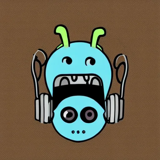 Image similar to Pop Wonder NFT - Alien Bog Friendly Monster Wearing Headphones, Art