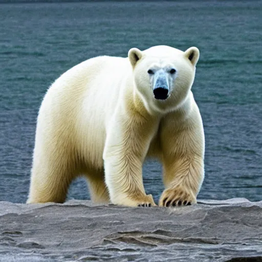 Image similar to Polar bear with a polar beard drinking a polar beer