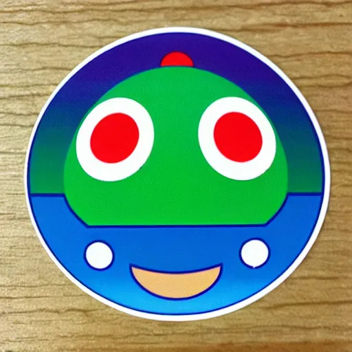 Image similar to symmetrical die cut sticker, yoshi from yoshi's island