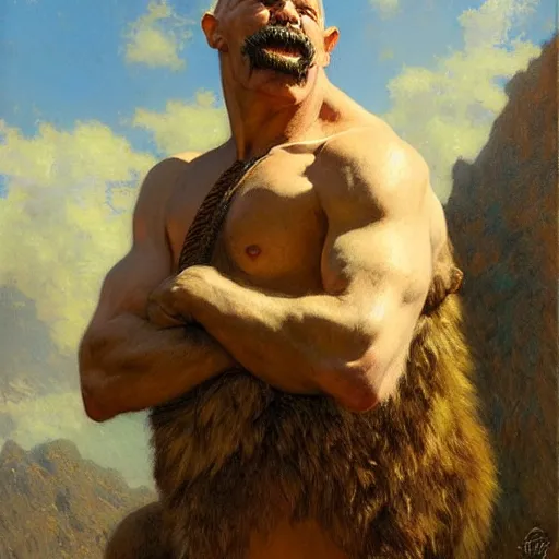 Prompt: a portrait of an anthromorphic bullman. highly detailed painting by gaston bussiere, craig mullins, j. c. leyendecker, furry