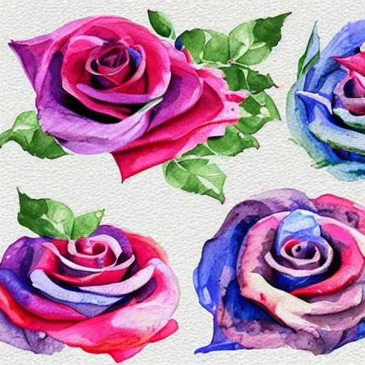 Image similar to watercolor roses