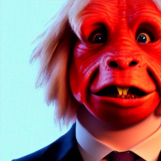 Image similar to Boris Johnson as Jar Jar Binks, volumetric lighting, hyperdetailed, in frame