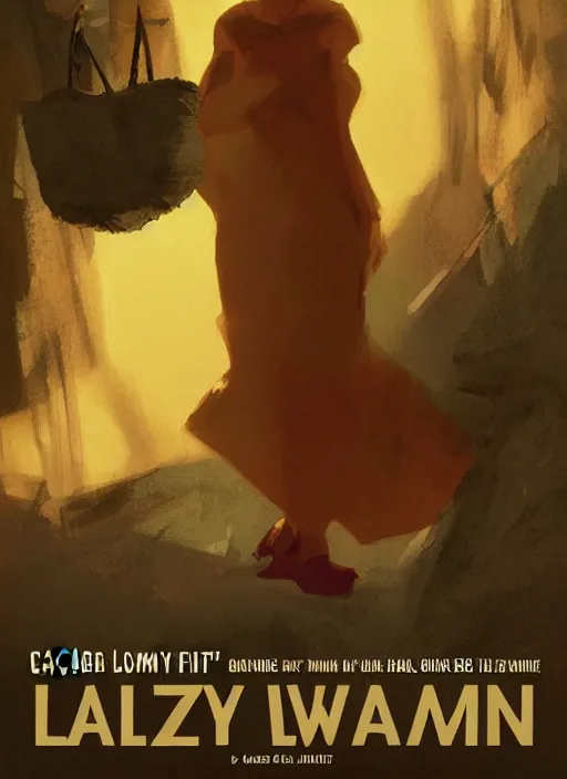 Image similar to poster for a drama film animation called lazy woman, 8 k, hd, art by craig mullins