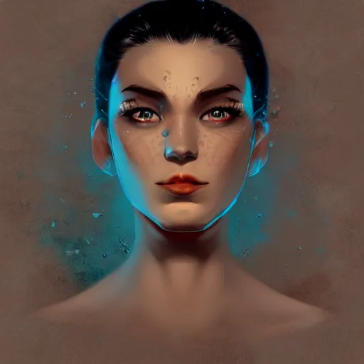 Image similar to face portrait of a woman underwater inspired by lois van baarle, cinematic, 8 k