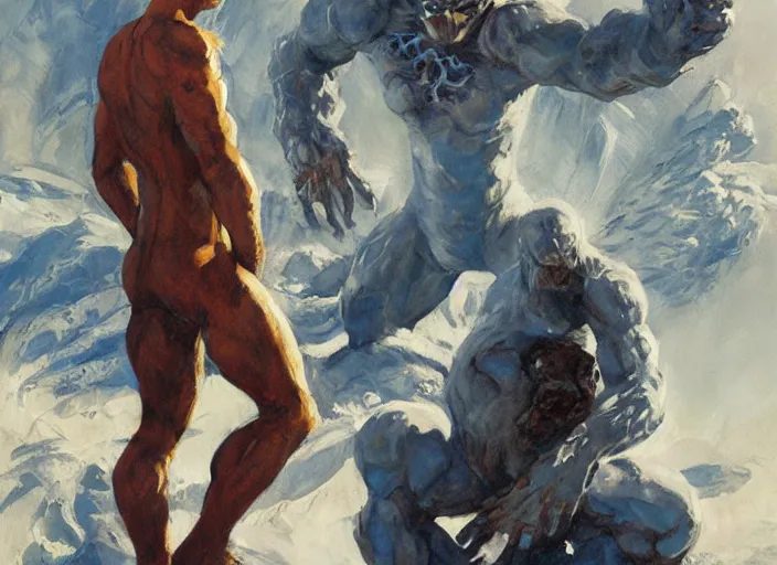 Image similar to a highly detailed beautiful portrait of the thing [ fantastic four ], by gregory manchess, james gurney, james jean