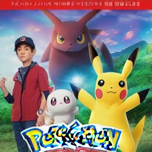 Prompt: Pokemon live action movie poster