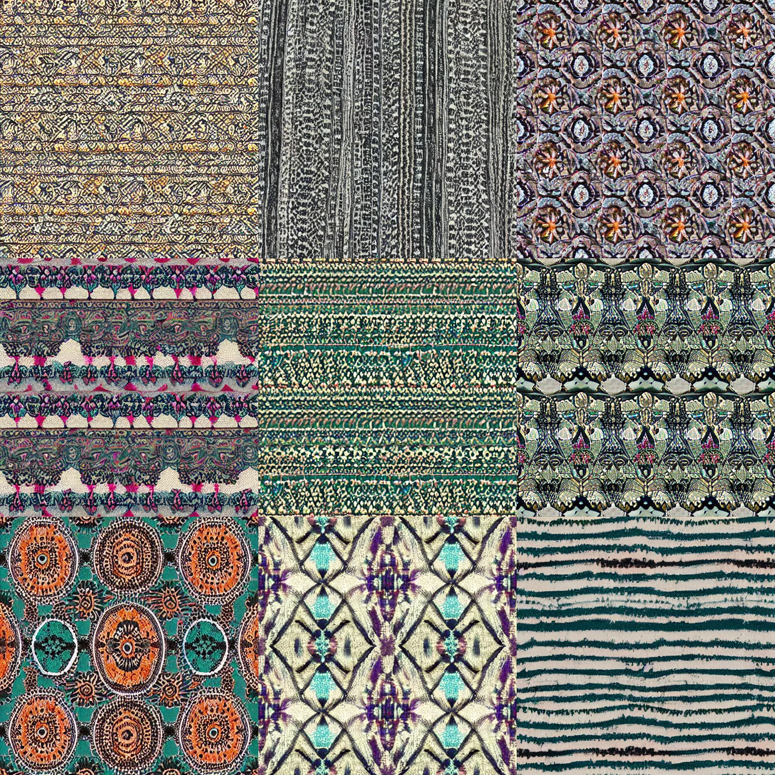 Prompt: boho fabric texture