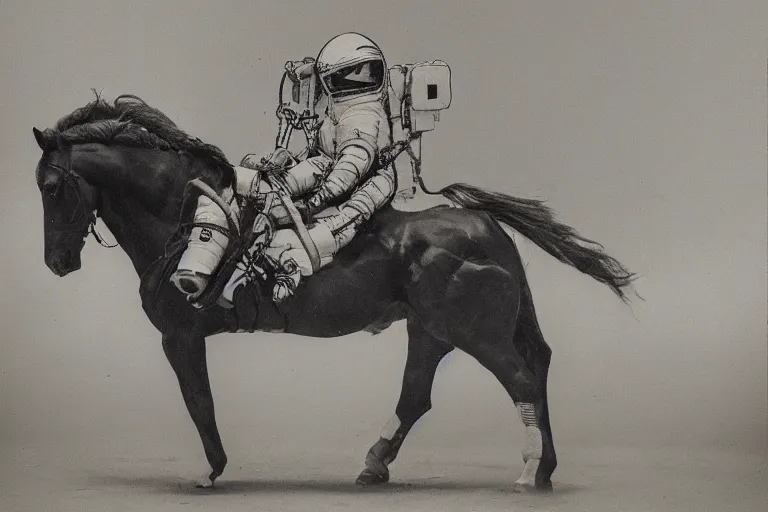 Image similar to horse on top of an astronaut, astronaut under the horse, arstation