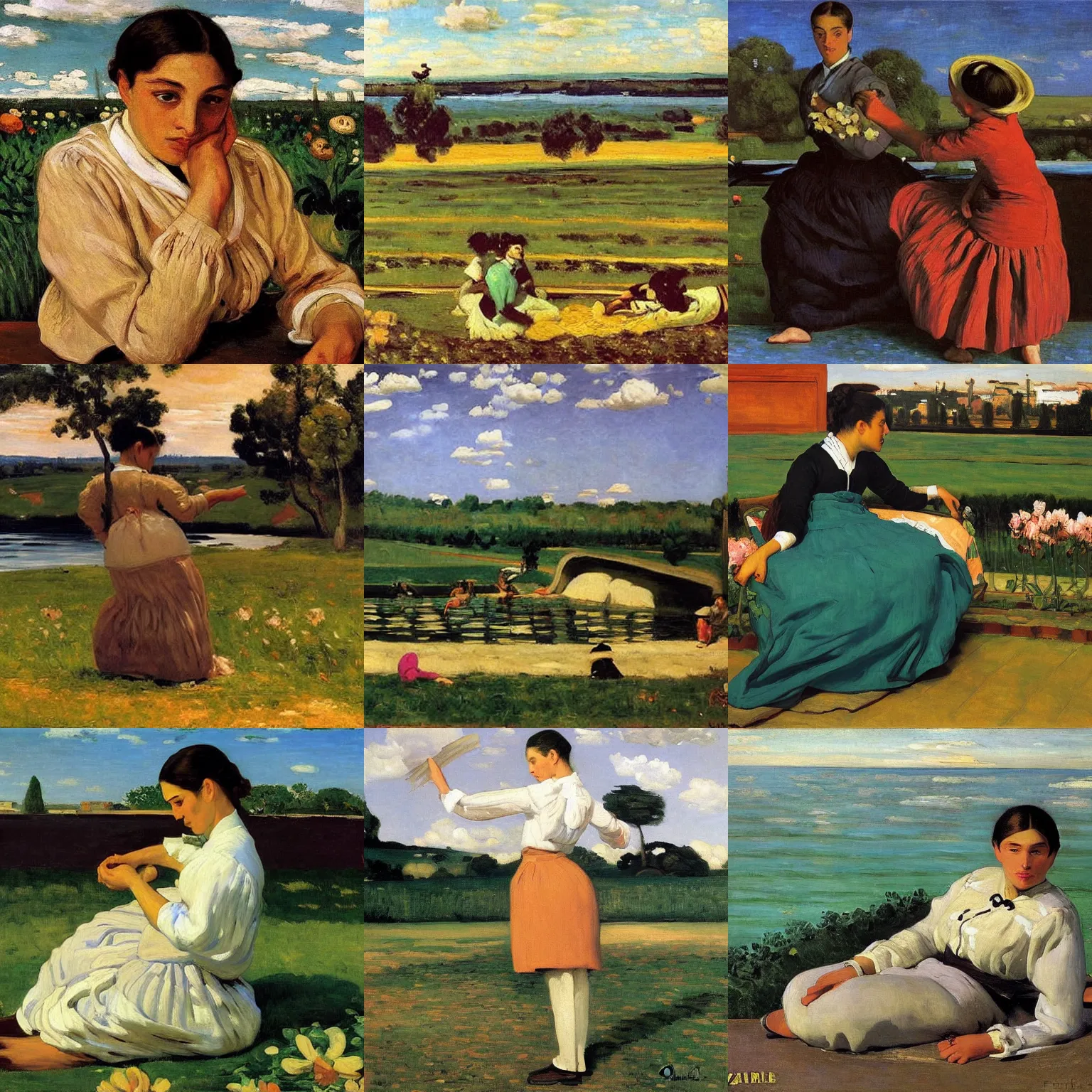 Prompt: an artwork by frederic bazille