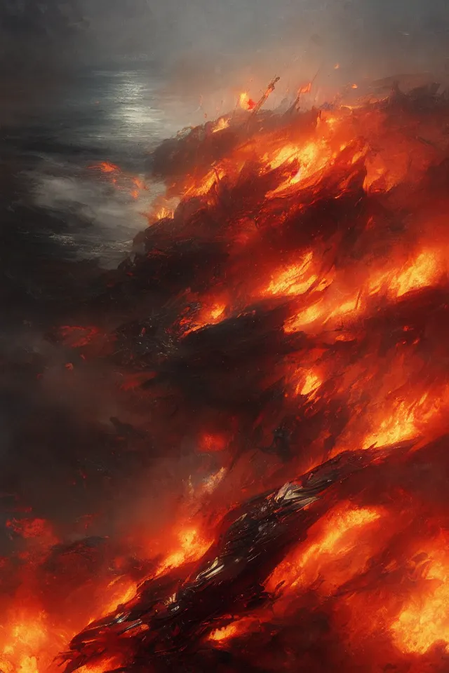 Image similar to sea of fire by ruan jia