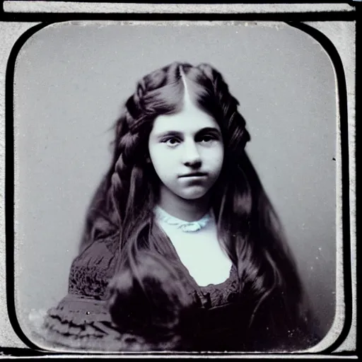 Image similar to clear photography of a beautiful and teenaged princess, circa 1 8 6 3