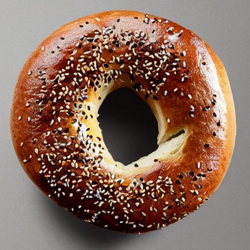 Image similar to a hypertorus shaped everything bagel