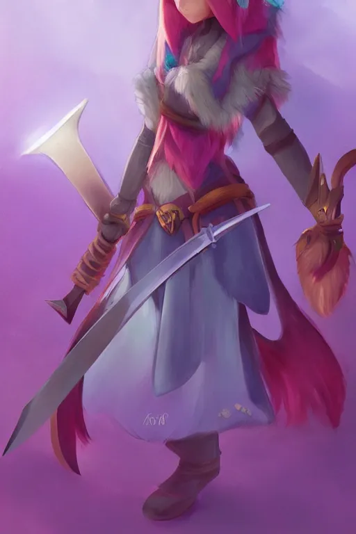 Image similar to a fox warrior princess holding a sword, candy pastel, backlighting, trending on artstation, digital art, by kawacy, furry art