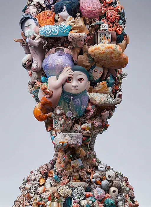 Image similar to a surreal contemporary ceramic sculpture by victo ngai and hikari shimoda