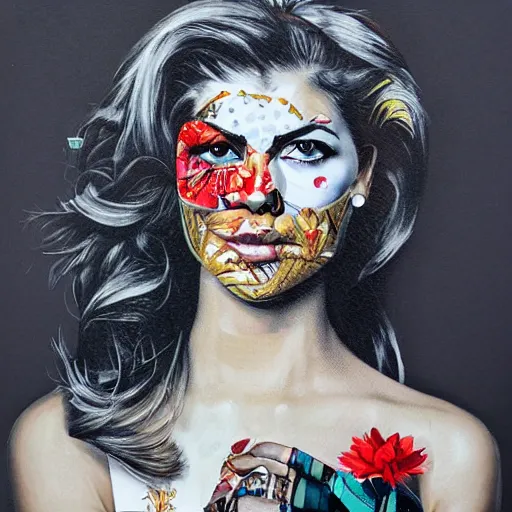 Prompt: portrait of maxima, artwork by sandra chevrier