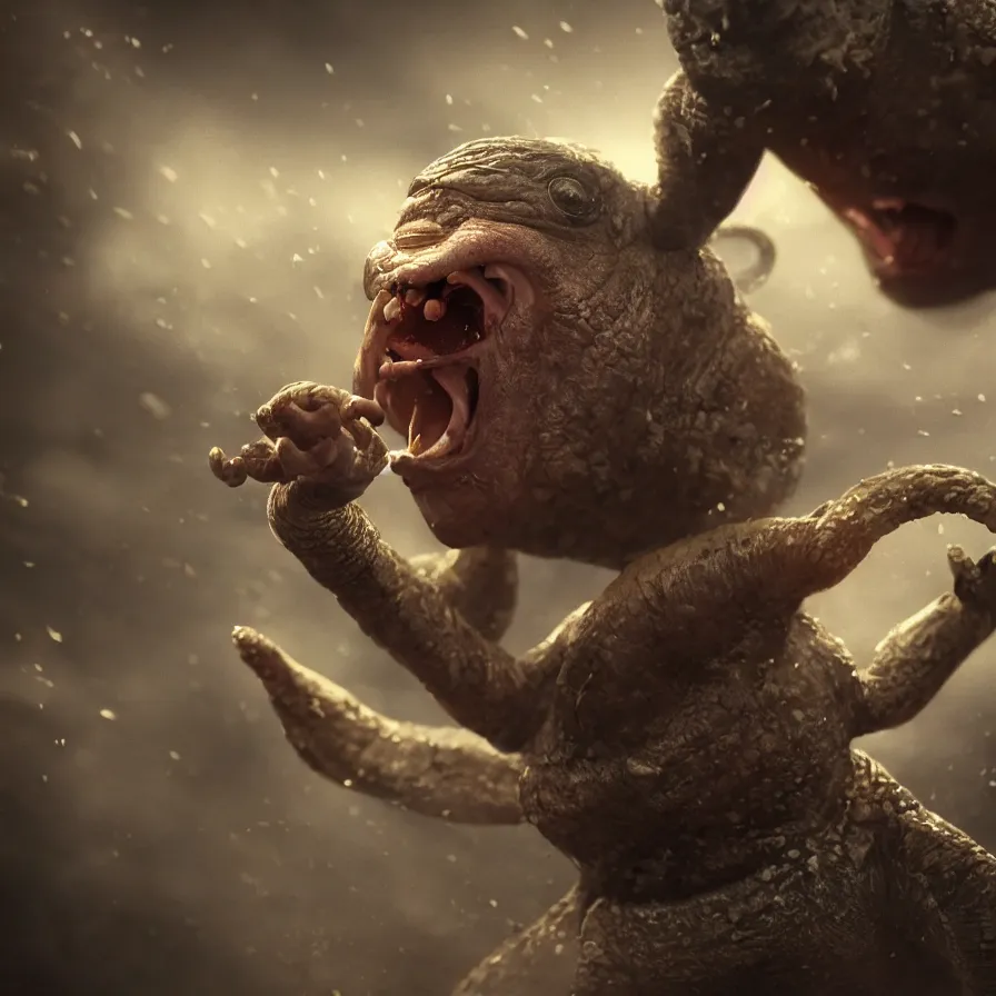 Image similar to an angry man shouting at a snail, photo realistic moody lighting, atmosphere, glow, detailed, intricate, full of colour, cinematic lighting, trending on artstation, 4 k, hyperrealistic, focused, extreme details, cinematic, masterpiece