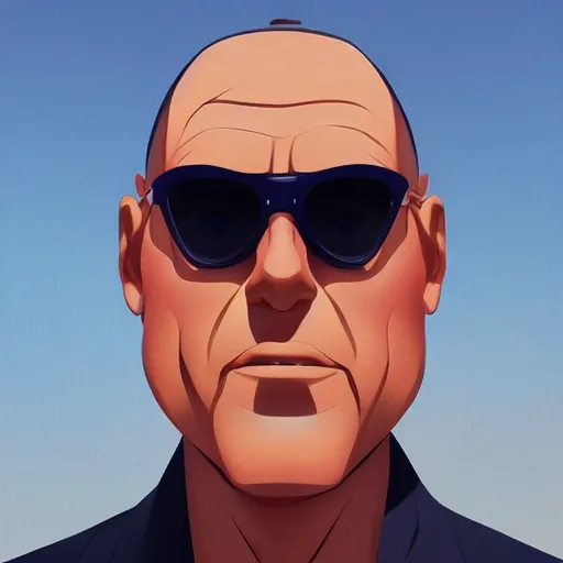 Image similar to face icon stylized minimalist goldfinger, loftis, cory behance hd by jesper ejsing, by rhads, makoto shinkai and lois van baarle, ilya kuvshinov, rossdraws global illumination