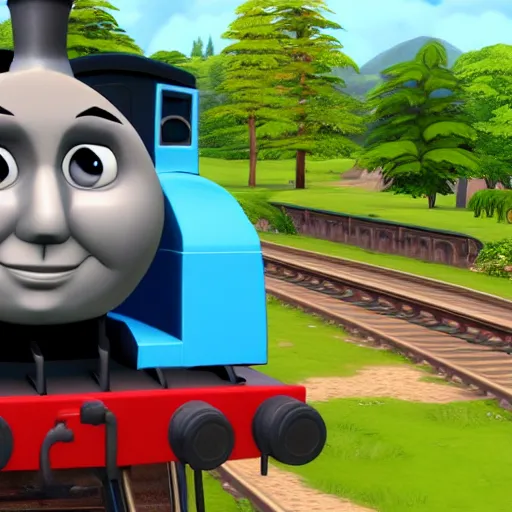 Image similar to thomas the tank engine, the sims 4