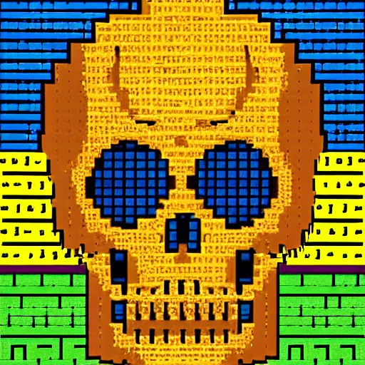 Image similar to skull and bones ansi art