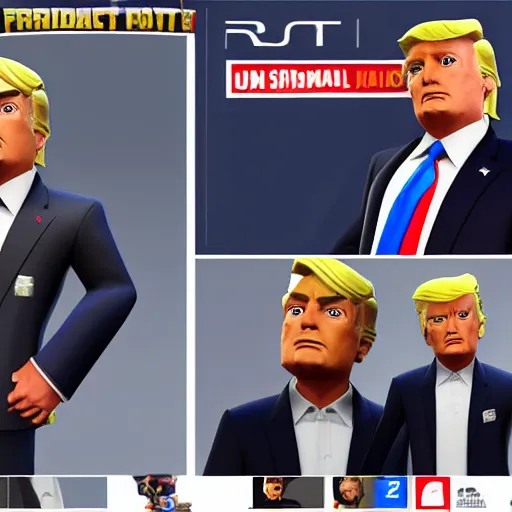 Prompt: donald trump fortnite skin limited new launch presidential skin