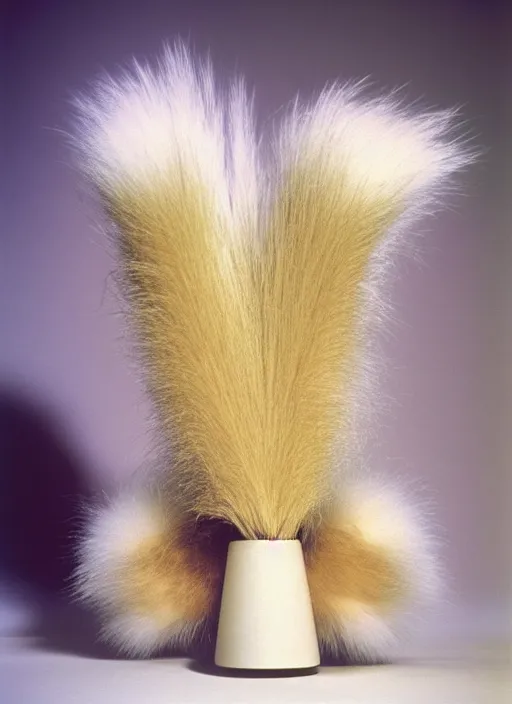 Image similar to realistic photo of a a medieval brushwood and straw archeology scientific equipment device made of brushwood, with white fluffy fur, by dieter rams 1 9 9 0, life magazine reportage photo, natural colors, metropolitan museum collection