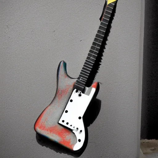 Prompt: brutalist electric guitar