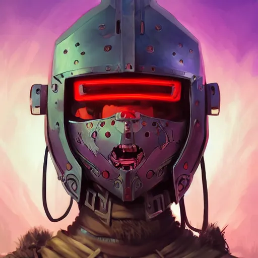 Image similar to cyberpunk viking helmet mask warrior goddess robot ninja fantasy, art gta 5 cover, official fanart behance hd artstation by jesper ejsing, by rhads, makoto shinkai and lois van baarle, ilya kuvshinov, ossdraws