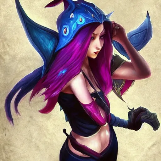 Image similar to league of legends, xayah and kai'sa, best friends, photorealism, portrait, cute, pretty