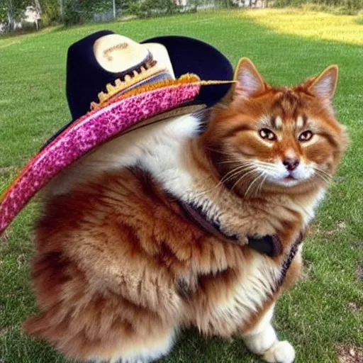 Prompt: siberian cat in a cowboy hat riding a corgi, wild west, sunset. no dude, for real, i want a siberian felis catus wearing a cowboy hat, riding a corgi canis!!!! i dont want any images of corgi - cat hybrids, dogs riding dogs or girls!!!!