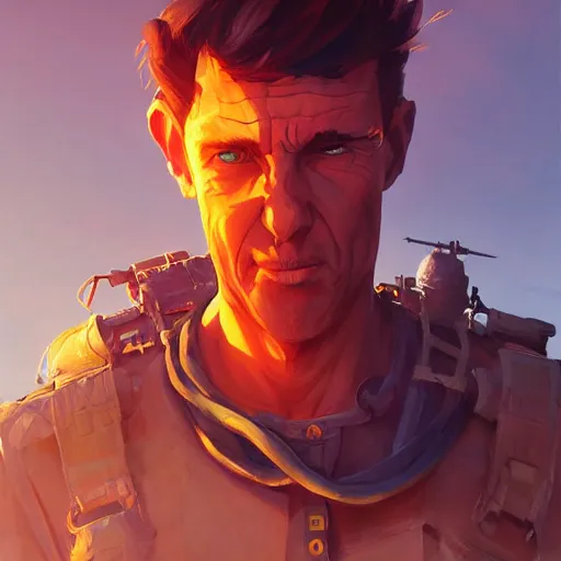 Image similar to hero world mad max, behance hd by jesper ejsing, by rhads, makoto shinkai and lois van baarle, ilya kuvshinov, rossdraws global illumination