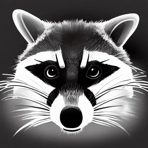 Image similar to “portrait of racoon in the style of metamask with laser eyes”