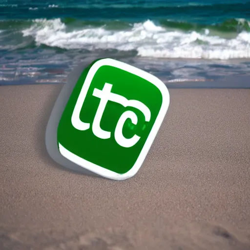 Image similar to Green youtube logo walking on the beach