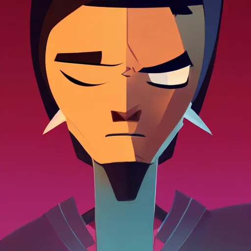 Image similar to face icon stylized minimalist samurai jack, loftis, cory behance hd by jesper ejsing, by rhads, makoto shinkai and lois van baarle, ilya kuvshinov, rossdraws global illumination