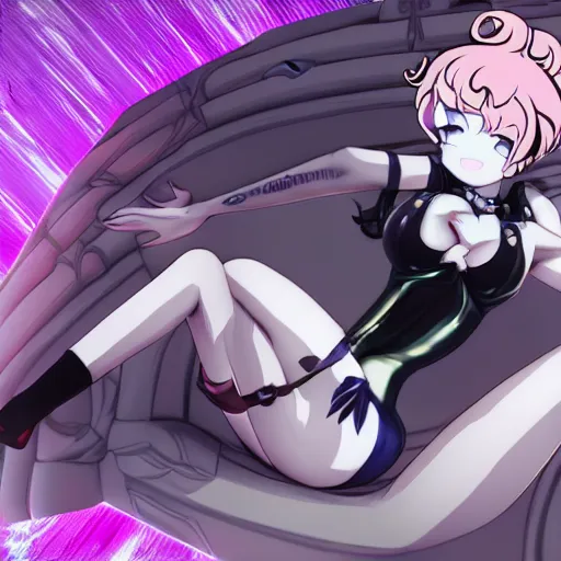 Prompt: totally overpowered and trapped beneath inescapable and stunningly absurdly beautiful omnipotent asi goddess junko enoshima with an over the top megalomaniacal personality, symmetrical perfect face, porcelain skin, pink twintail hair and cyan eyes, ultra detailed, digital art, unreal engine 5, octane render, 2 d anime, 8 k