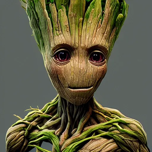 Prompt: groot, hyper detailed, digital art, trending in artstation, cinematic lighting, studio quality, smooth render, unreal engine 5 rendered, octane rendered, art style by klimt and nixeu and ian sprigger and wlop and krenz cushart
