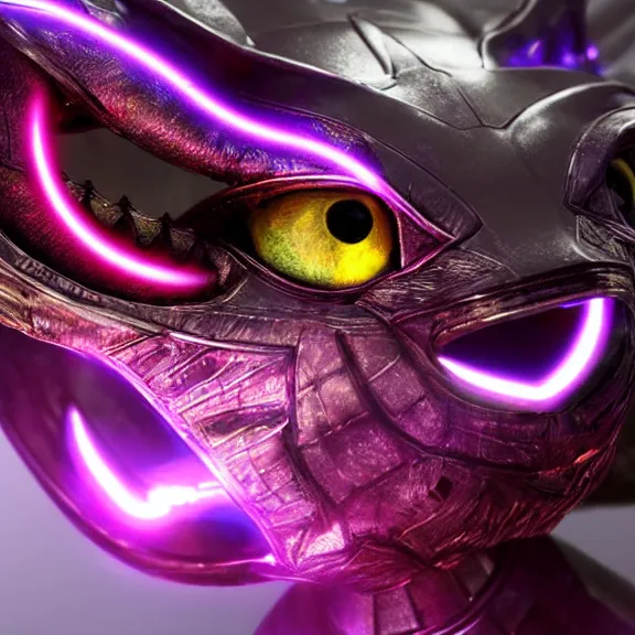 Prompt: high quality close up headshot of a cute beautiful stunning robot anthropomorphic female dragon with metal cat ears, with sleek silver metal armor, purple flesh, glowing LED eyes, facing the camera, high quality maw open and about to eat you, you being dragon food, the open maw being detailed and soft, sharp teeth, soft lulling tongue, highly detailed digital art, furry art, anthro art, sci fi, warframe art, destiny art, high quality, 3D realistic, dragon mawshot, maw art, furry mawshot, macro art, dragon art, Furaffinity, Deviantart