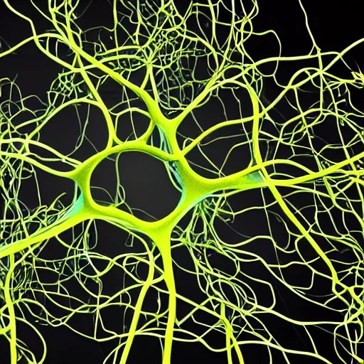 Image similar to 3 d render of neurons connecting and transmitting information