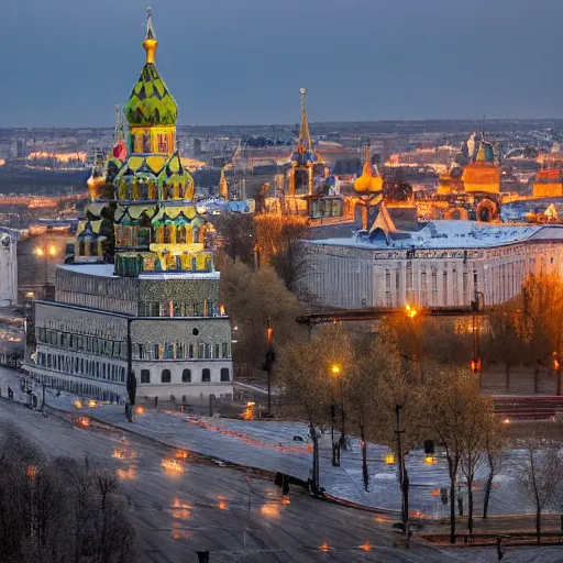 Prompt: A photo of Kremlin liberated by Ukraine, 4k, award-winning