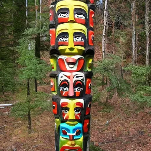 Prompt: totem pole