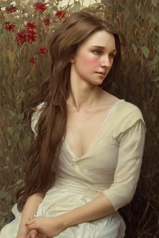 Image similar to beautiful cottagecore young Putin , innocent, intricate, elegant, highly detailed, digital painting, artstation, concept art, smooth, sharp focus, illustration, art by artgerm and greg rutkowski and alphonse mucha