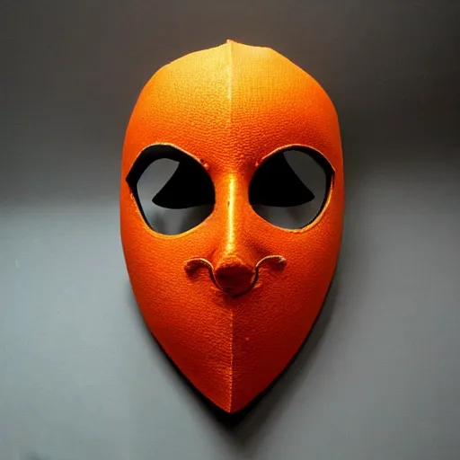 Prompt: orange gothic mask