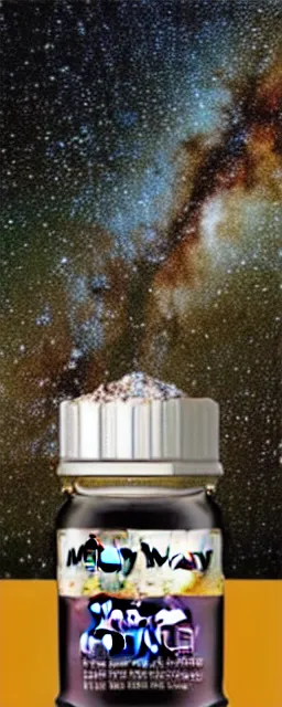 Image similar to milky way galaxy in a bottle