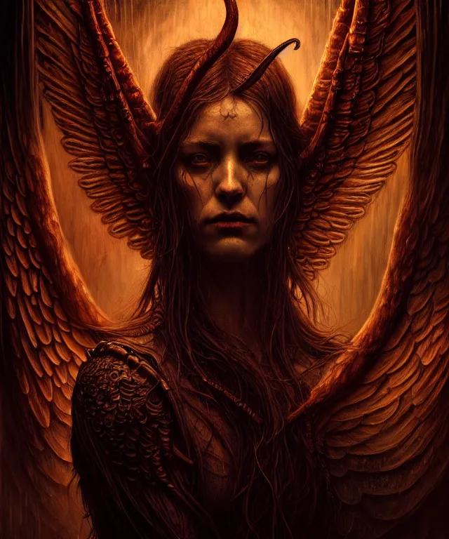 Image similar to epic professional digital art of angels and demons, horrific yet beautiful vibe, evocative, atmospheric lighting, painted, intricate, highly detailed, by leesha hannigan, wayne haag, reyna rochin, ignacio fernandez rios, mark ryden, iris van herpen, artstation, cgsociety, stunning, gorgeous, sharp focus, cinematic, masterpiece