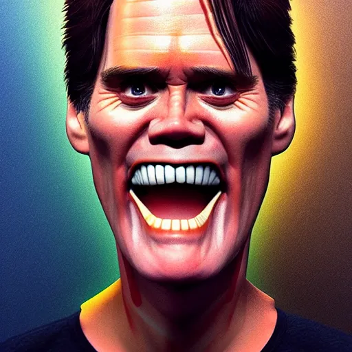 Image similar to jim carrey is fused into a meat stick, hyperdetailed, artstation, cgsociety, 8 k