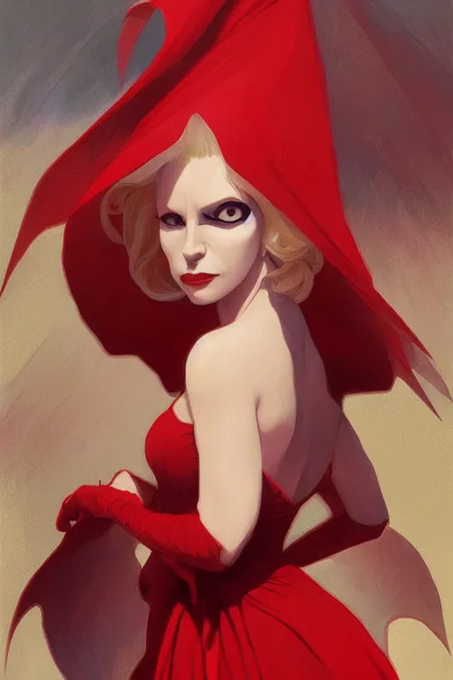 Prompt: nosferatu princess, blonde hair, wearing a red dress, highly detailed, digital painting, artstation, concept art, smooth, sharp focus, illustration, art by artgerm and greg rutkowski and alphonse mucha and andrei riabovitchev