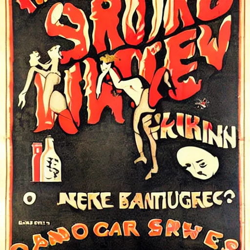 Image similar to banner advertising a side show, freak show advertisement, hand - painted banner, creepy, 1 9 3 0 circus poster