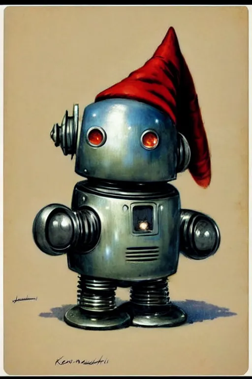 Prompt: ( ( ( ( ( 1 9 5 0 s robot knome b 9 robot lost in space robert kinoshita robby the robot. muted colors. ) ) ) ) ) by jean - baptiste monge!!!!!!!!!!!!!!!!!!!!!!!!!!!!!!