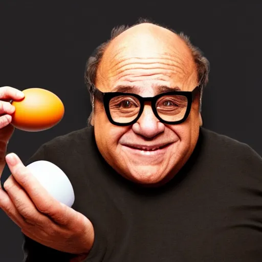 Image similar to danny devito offering me an egg, trending on artstation