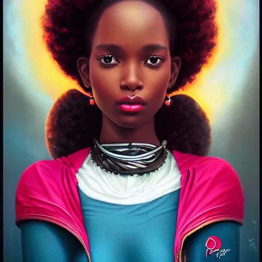 Image similar to Paris city portrait, black girl, Pixar style, by Tristan Eaton Stanley Artgerm and Tom Bagshaw.