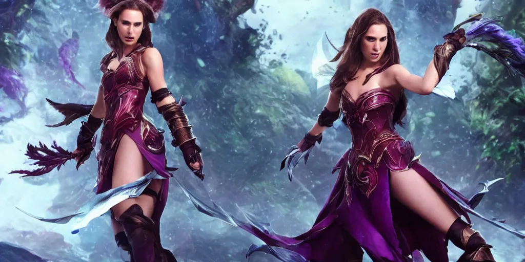 Prompt: action shoots of Natalie Portman as Kaisa in League of legends, multiple angles, hyper realistic, cinematic, imax, 4K, live action